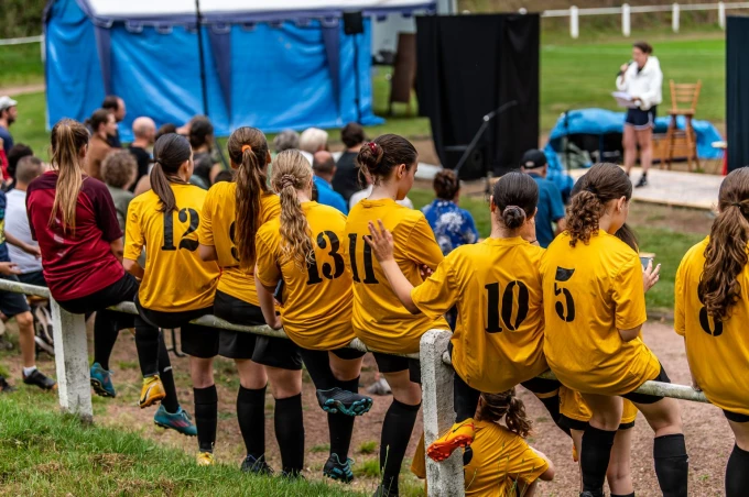 Catherine Barsics et FC Bitche - Au stade de la Nuit