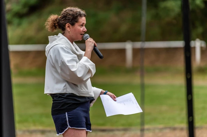 Catherine Barsics et FC Bitche - Au stade de la Nuit