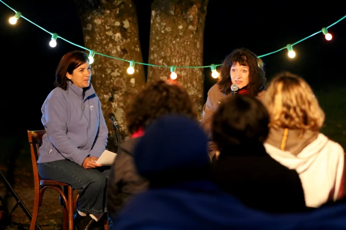 Photo Pleine Lune avec Nancy Huston et Marianne Basler