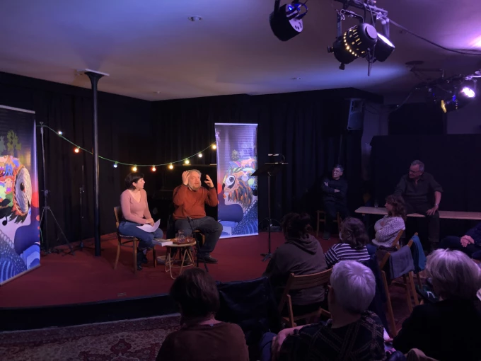 Photo Pleine Lune avec Mathias &Eacute;nard et Serge Maggiani