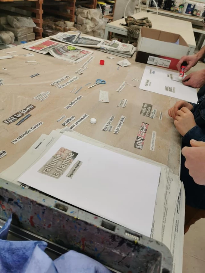 Atelier de Typo&eacute;sie anim&eacute; par le po&egrave;te Pascal Leclercq au mus&eacute;e de Sarreguemines