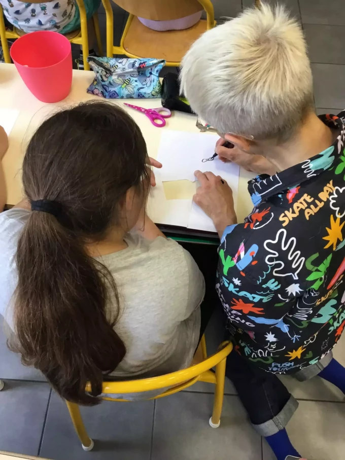 Atelier scolaire avec Clothilde Delacroix, Rethel