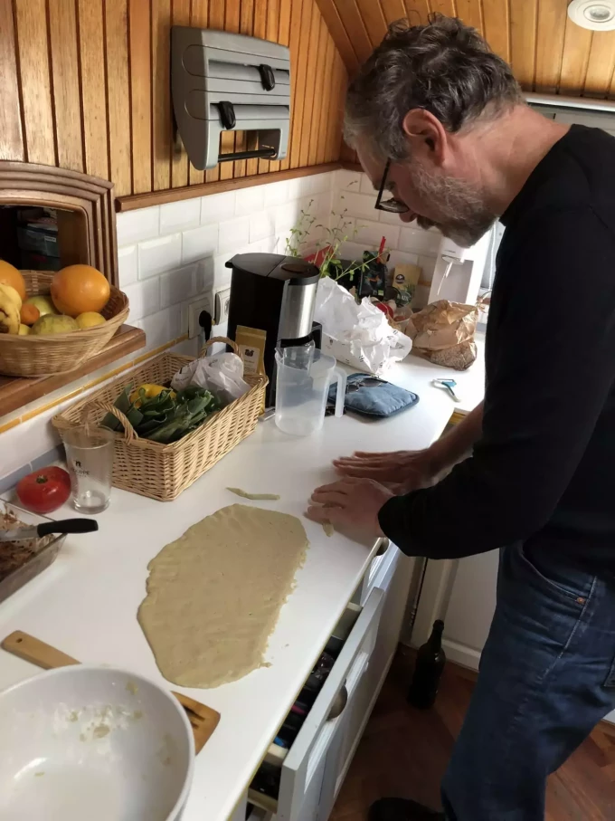 Alfred en pleine pr&eacute;paration de Tarallini