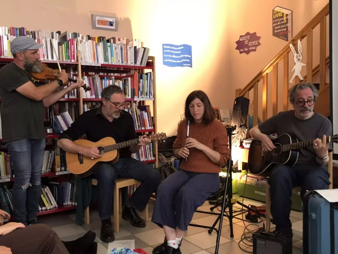 Concert dessin&eacute; avec Charles Berberian et Alfred, accompagn&eacute;s de Boris et Marie-H&eacute;l&egrave;ne