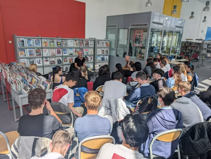 Les lycéen.nes d&#039;Epernay avec Etienne Davodeau